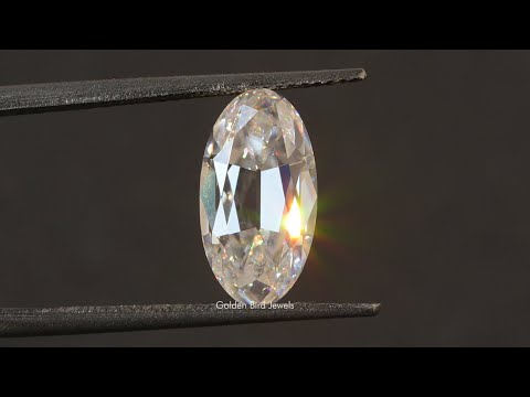[YouTube Video Of Old MIne Cut Moval Loose Moissanite]-[Golden Bird Jewels]