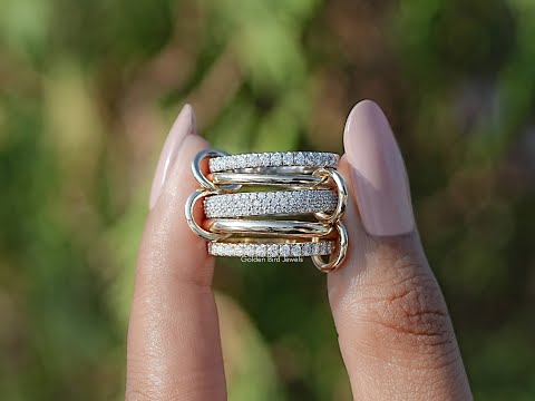 Round Cut Lab Diamond Interlinked Wedding Band
