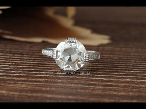 YouTube Video Of OEC Round Cut Moissanite Vintage Ring