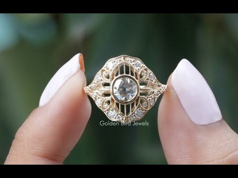 [YouTube Video Of OEC Round Cut Art Deco Ring]-[Golden Bird Jewels]