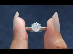 YouTube Video Of Old European Round Cut Moissanite Ring