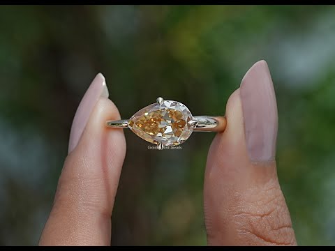 [YouTube Video Of East West Old Mine Pear Shaped Ring]-[Golden Bird Jewels]
