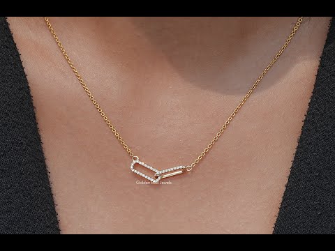 Youtube Video of Diamond Paperclip Interlocked Pendant
