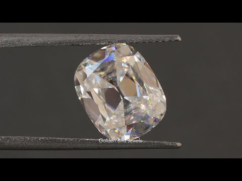 [YouTube Video Of Old Mine Cushion Loose Moissanite]-[Golden Bird Jewels]