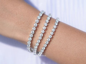 Round Cut Eco Friendly Diamond Tennis Bracelet