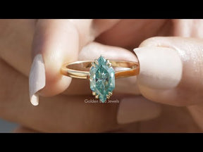 [YouTube Video Of Moissanite Dutch Marquise Cut Solitaire Ring]-[Golden Bird Jewels]
