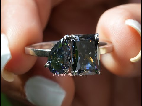 [YouTube Video Of Radiant And Pear Cut Toi Et Moi Moissanite Ring]