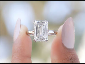 YouTube Video Of Moissanite Criss Cut Solitaire Ring