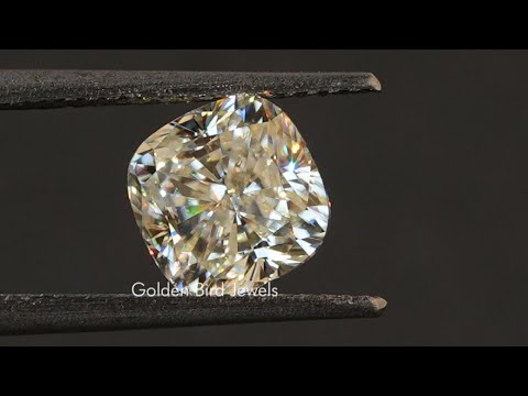 [YouTube Video Of Cushion Cut Loose Moissanite]-[Golden Bird Jewels]