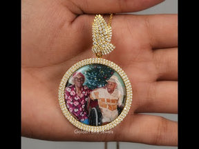 YouTube Video Of Moissanite Round Cut Photo Pendant