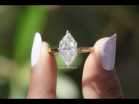Dutch Marquise Cut Moissanite Solitaire Engagement Ring