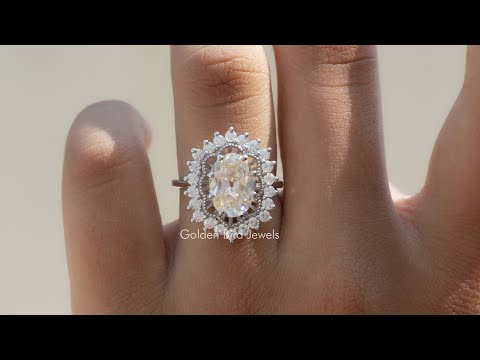 [YouTube Video Of Old Mine Oval Cut Moissanite Vintage Ring]-[Golden Bird Jewels]