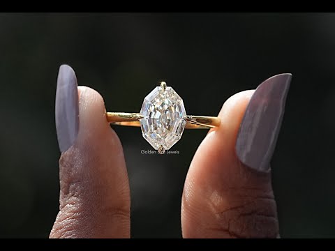 YouTube Video Of Step Cut Moissanite Ring