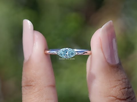 You tube Video of East West Marquise Cut Moissanite Solitaire Ring