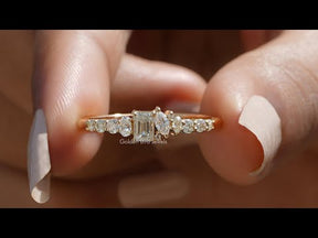 [You Tube Video Of Emerald Cut Moissanite Eternity Band]-[Golden Bird Jewels]