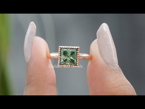 [YouTube Video Of Princess Cut Moissanite Wedding Ring]-[Golden Bird Jewels]