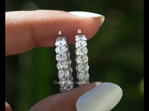 [YouTube Video Of Moissanite Oval Cut Eternity Proposal Band]-[Golden Bird Jewels]
