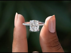 YouTube Video Of Crushed Ice Moissanite Hidden Halo Ring