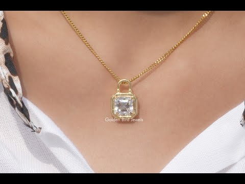 YouTube Video Of Asscher Cut Moissanite Pendant