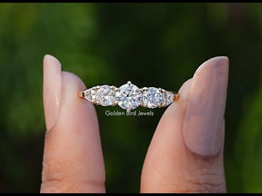 YouTube Video Of Round Cut Lab Diamond Five Stone Ring
