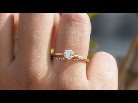 [YouTube Video Of Lab-Grown Round Diamond Solitaire Ring]-[Golden Bird Jewels]