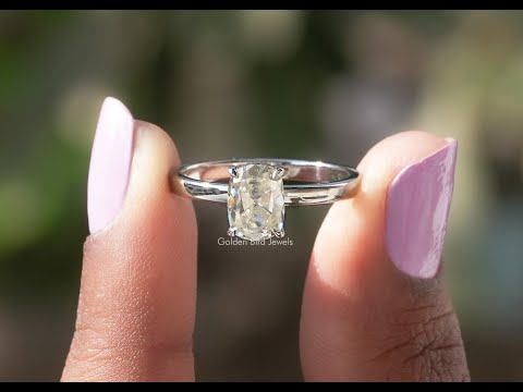 You Tube Video Of Cushion Cut Moissanite Solitaire Ring