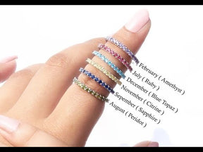 YouTube Video Of Round Gemstone Multicolor Half Eternity Band 