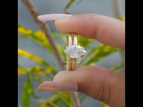 [YouTube Video Of Dutch Marquise Cut Moissanite Bridal Ring Set]-[Golden Bird Jewels]