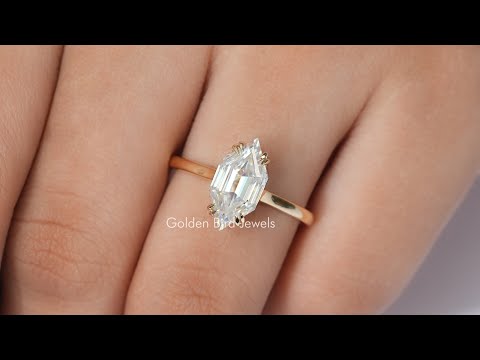 [YouTube Video of Step Cut Dutch Marquise Moissanite Ring]-[Golden Bird Jewels]