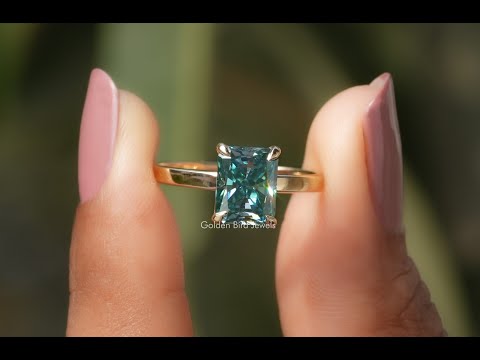 Youtube Videao Of Radiant Cut Solitaire Moissanite Ring