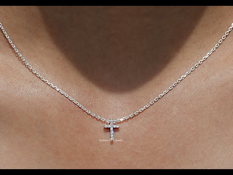 Youtube Video of Round Cut Lab Diamond Cross Pendant