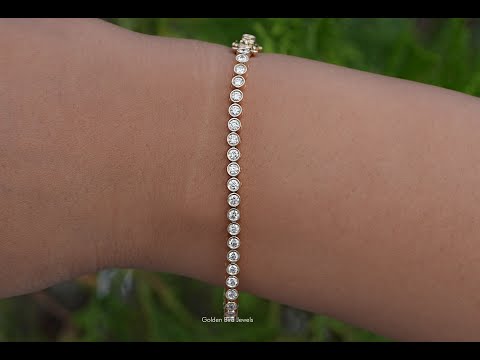 YouTube Video Of Round Cut Bezel Set Tennis Bracelet