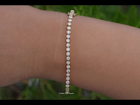 YouTube Video Of Round Cut Bezel Set Tennis Bracelet