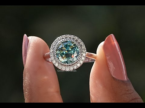 You Tube Video Of Old European Round Cut Halo Ring