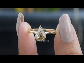 [YouTube Video Of Moissanite Old Mine Pentagon Cut Solitaire Ring]-[Golden Bird Jewels]