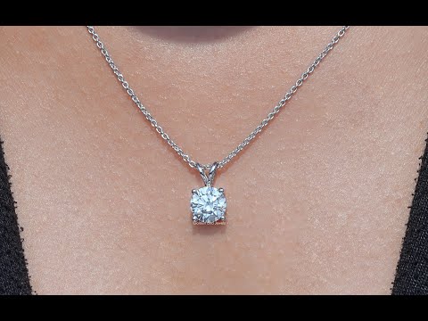 YouTube Video Of Round Cut Lab Diamond Solitaire Pendant