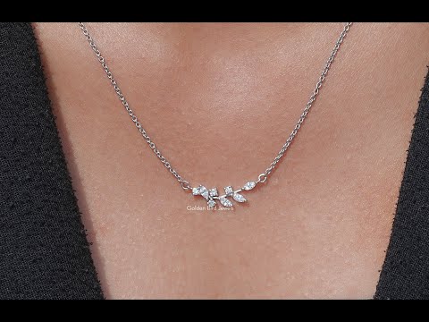Youtube Video of Marquise Cut Lab Diamond Leaf Pendant 