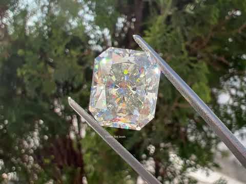 Grey Radiant Cut Loose Moissanite