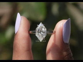YouTube Video Of Dutch Marquise Cut Moissanite Hidden Halo Ring
