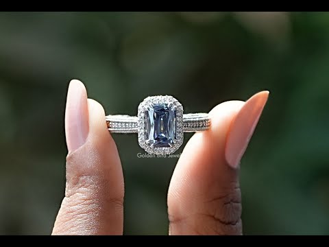 YouTube Video Of Sapphire Blue Moissanite Engagement Ring