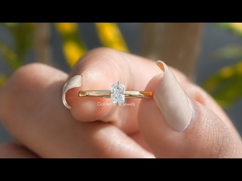 YouTube Video Of Radiant Cut Lab-Grown Engagement Ring