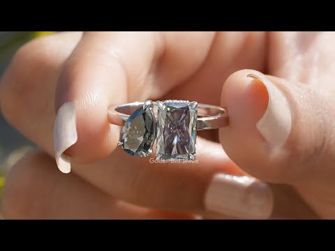 [YouTube Video Of Moissanite Radiant & Pear Cut Ring]