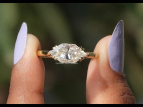 YouTube Video Of Dutch Marquise Moissanite Anniversary Ring