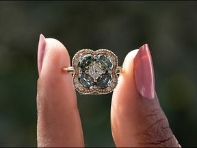 YouTube Video Of Oval Cluster Set Moissanite Bridal Ring