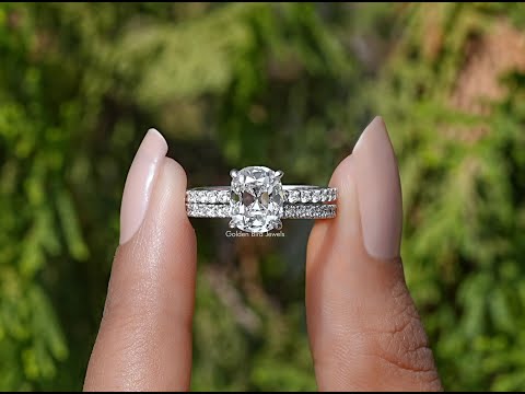 YouTube Video Of Old Mine Cushion Cut Diamond Ring Set