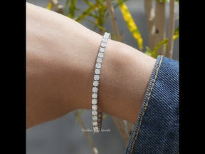 [YouTube Video Of Round Cut Tennis Bracelet]-[Golden Bird Jewels]