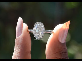 YouTube Video Of Old Mine Oval Cut Moissanite Ring
