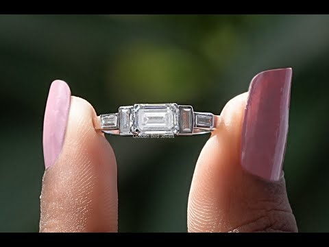 YouTube Video Of Emerald And Baguette Cut Bridal Ring