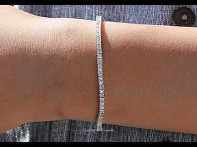 YouTube Video Of Asscher Cut Moissanite Tennis Bracelet