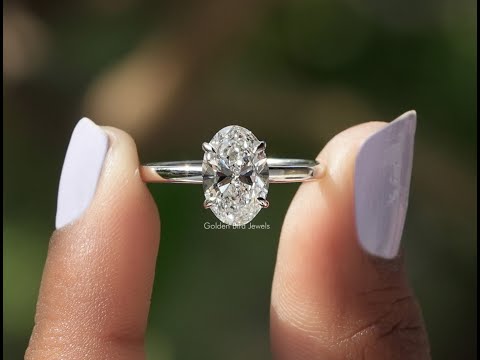 YouTube Video Of Oval Cut Lab Diamond Solitaire Ring